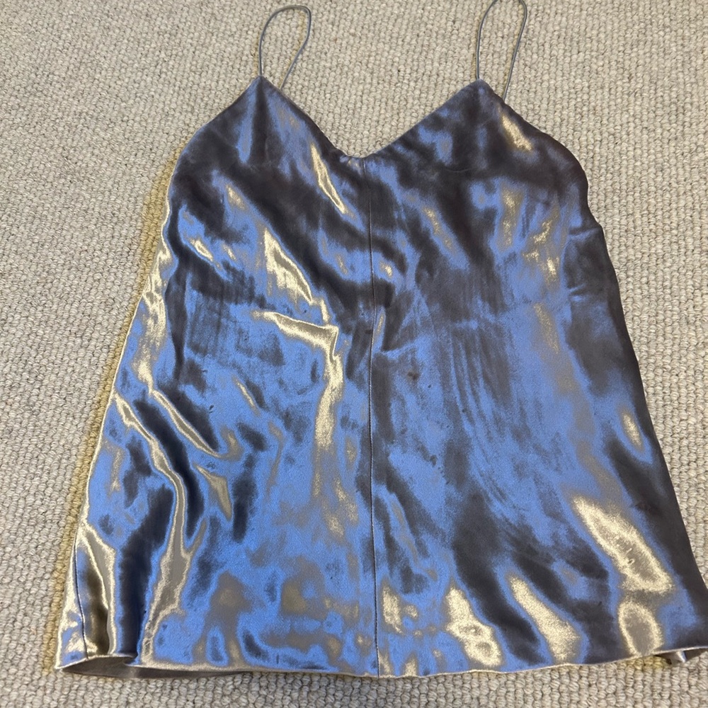 Alexander Wang grey/silver velvet tank